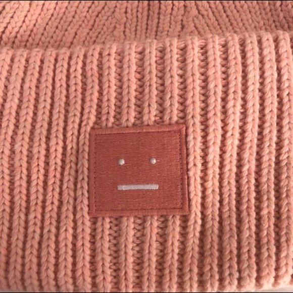 New Blush Pink Acne Studios Beanie main image 5